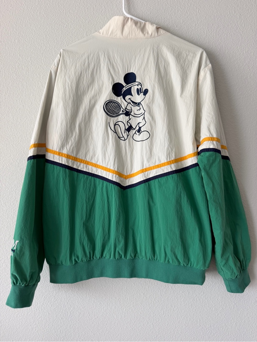 Disney Mickey Mouse Country Club Windbreaker Tennis Jacket M Retro 90s Preppy